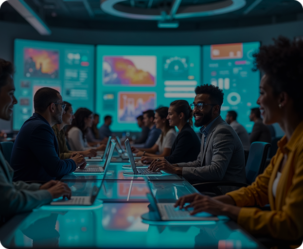 Image of people working together